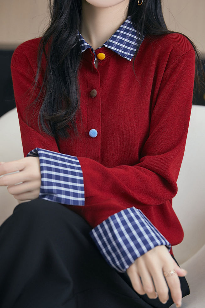 Cárdigan Camisa Tejida Casual