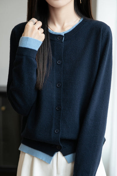 Cardigan de Cuello Redondo para Hombre – Estilo Moderno y Confort Diario