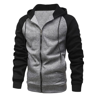 Sudadera con Capucha Bicolor para Hombre - Confort y Estilo en Polar