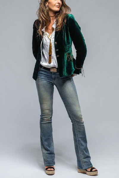 Blazer de Mujer de Terciopelo Dorado Vintage – Estilo Chic y Confort