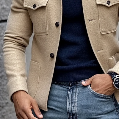 Chaqueta Hombre Multibolsillos con Solapa – Comodidad, Estilo y Durabilidad