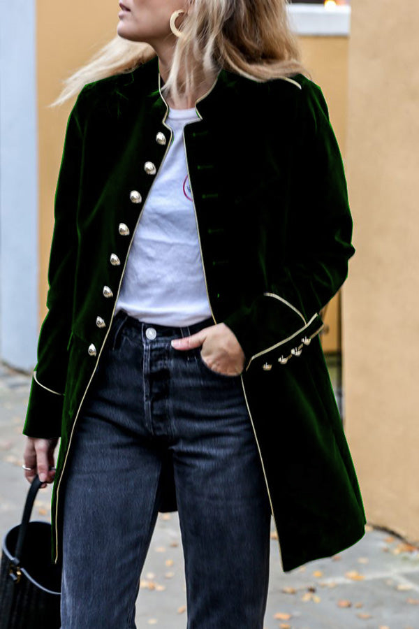 Chaqueta de terciopelo cálido mujer