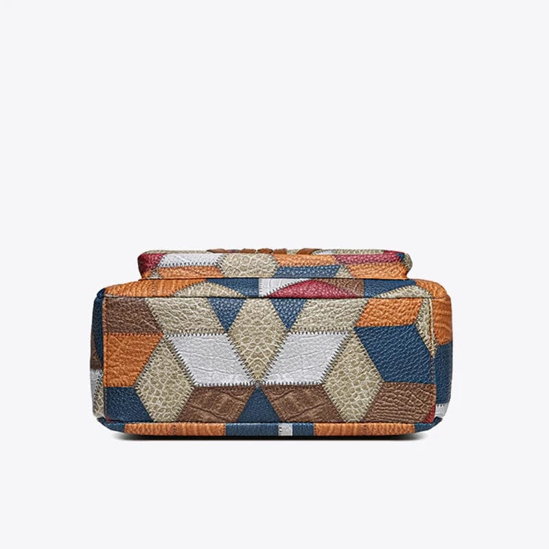 Bolso de cuero patchwork elegante