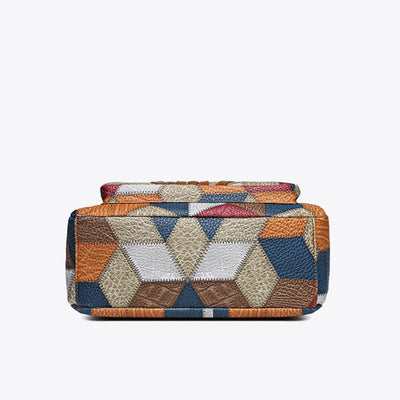 Bolso de cuero patchwork elegante