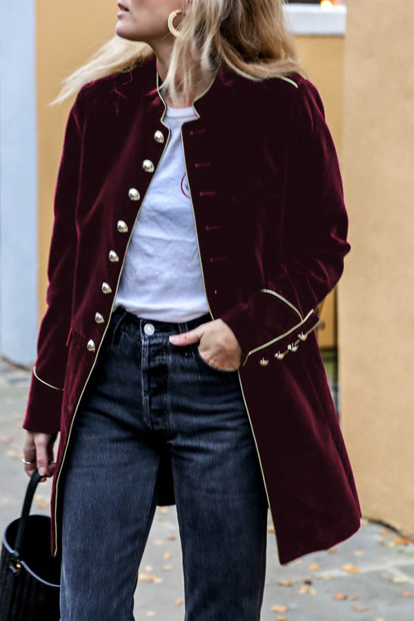 Chaqueta de terciopelo cálido mujer