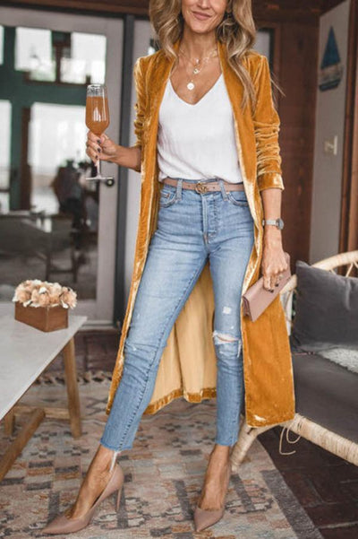 Kimono de Terciopelo Largo para Mujer – Elegancia y Confort