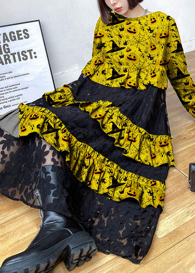 Vestido bohemio encaje y volantes