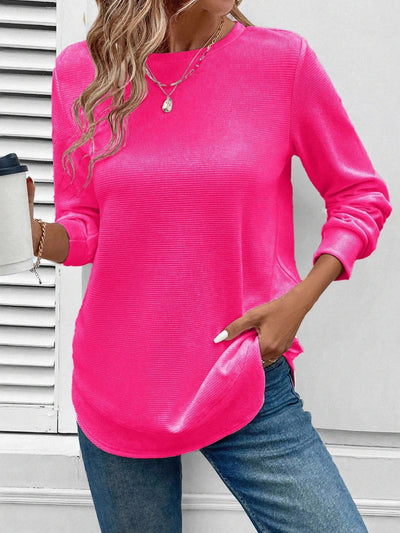 Sudadera Vintage Cuello Redondo Jacquard - Moda Casual y Tendencia