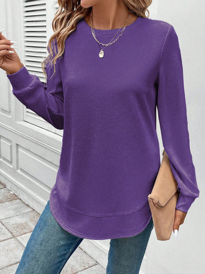 Sudadera Vintage Cuello Redondo Jacquard - Moda Casual y Tendencia
