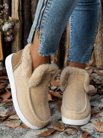 Botas de nieve cómodas para mujer - Calientes y fáciles de poner