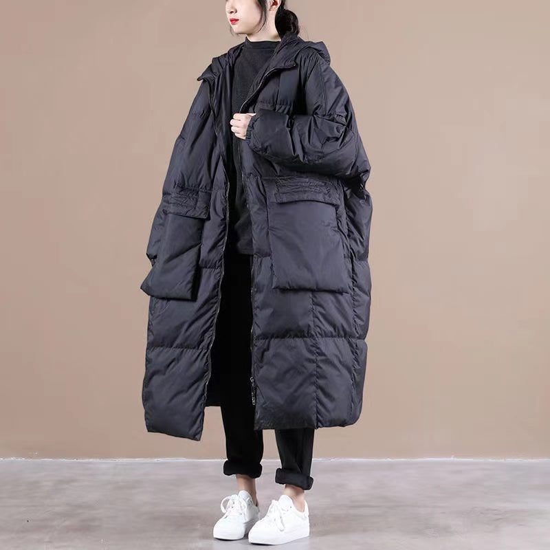 Abrigo de invierno acolchado con capucha y cremallera