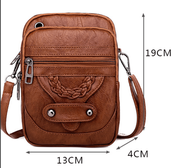 Bolso de cuero vintage de hombro