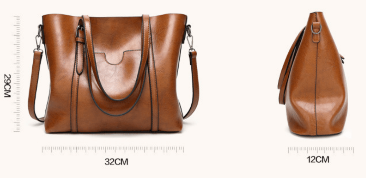 Bolso de hombro de cuero elegante