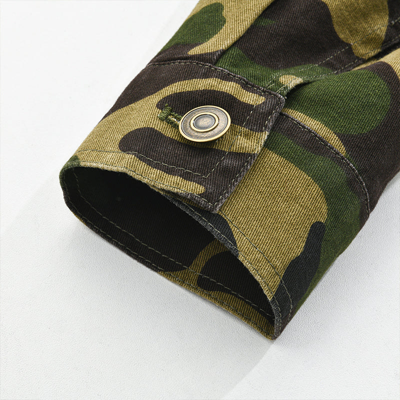 Chaqueta de Hombre Camuflaje Retro en Lona – Estilo Auténtico y Duradero