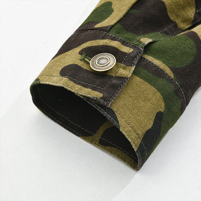 Chaqueta de Hombre Camuflaje Retro en Lona – Estilo Auténtico y Duradero