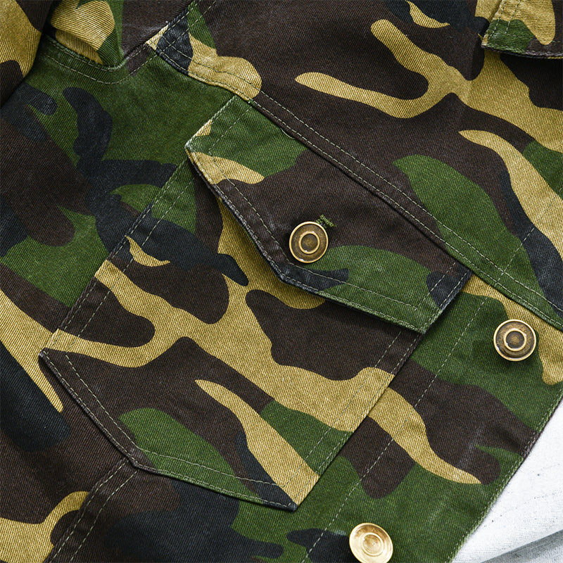 Chaqueta de Hombre Camuflaje Retro en Lona – Estilo Auténtico y Duradero