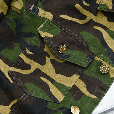 Chaqueta de Hombre Camuflaje Retro en Lona – Estilo Auténtico y Duradero