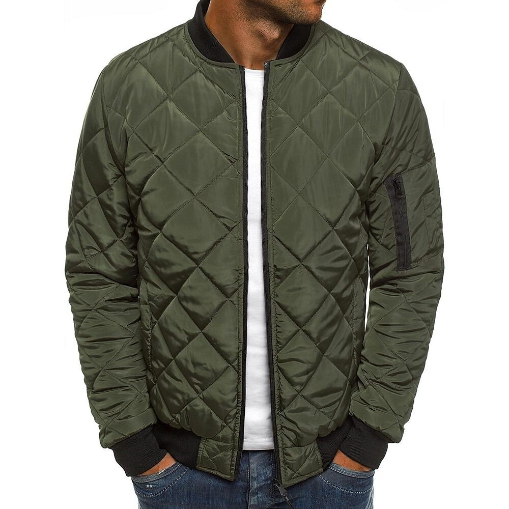 Chaqueta acolchada hombre bomber - Abrigo de invierno elegante y cálido