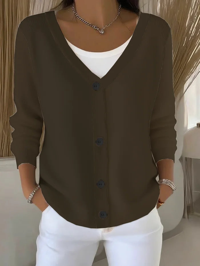 Cardigan Mujer Casual Mangas Largas - Estilo y Confort