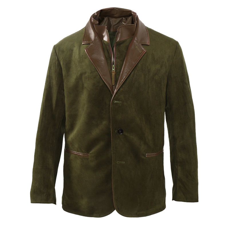 Chaqueta de Hombre de Ante Vintage – Elegancia Otoñal y Confort Duradero