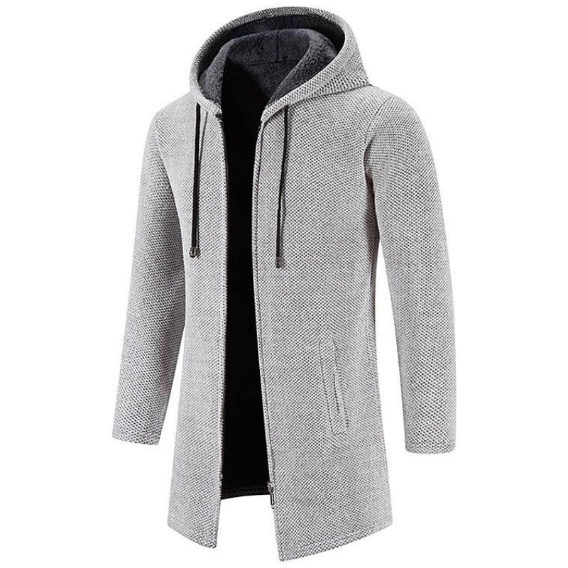Chaqueta con Capucha Mi-Larga para Hombre Forrada de Polar - Estilo y Confort