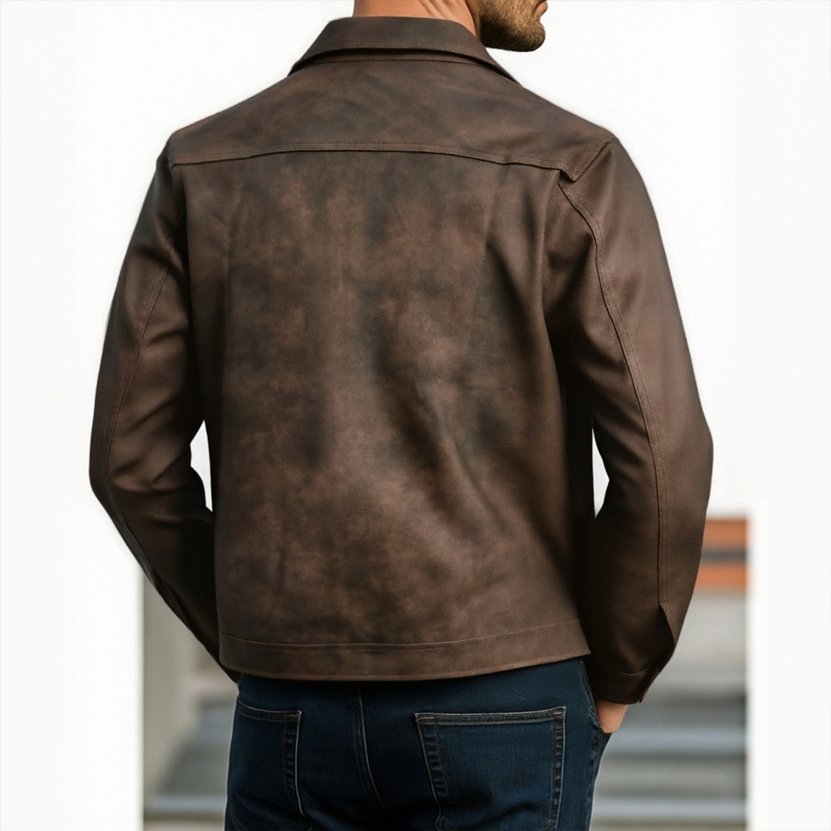 Chaqueta de Similcuero para Hombre – Elegancia Moderna y Duradera