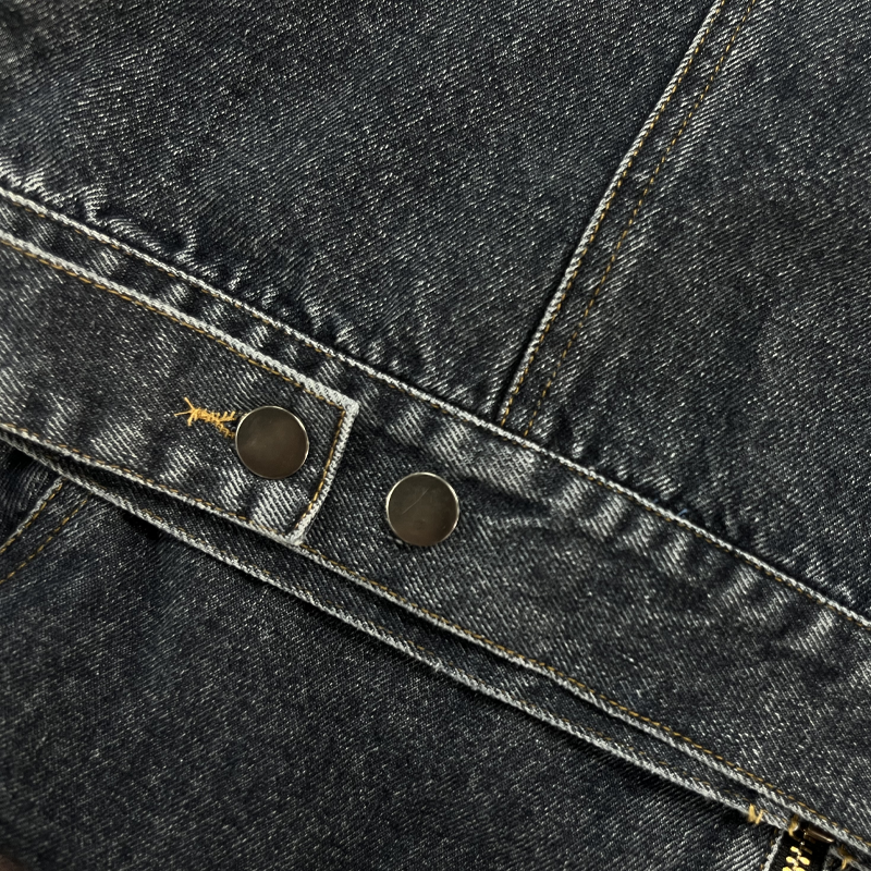 Chaqueta de Jeans Vintage Hombre Slim Fit – Moda con Cuello de Béisbol