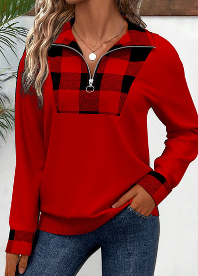 Sudadera de manga larga y cuello vuelto,
