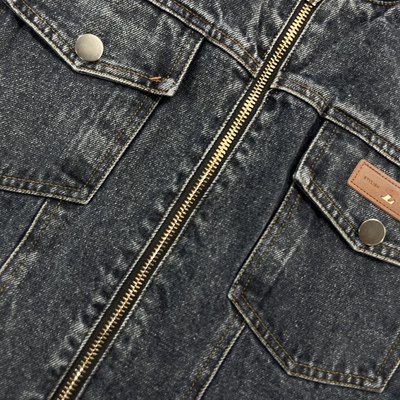 Chaqueta de Jeans Vintage Hombre Slim Fit – Moda con Cuello de Béisbol