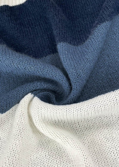 Cardigan Patchwork Azul Mujer – Estilo Moderno y Confortable