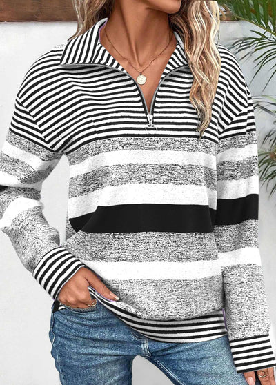 Sudadera Negra con Rayas