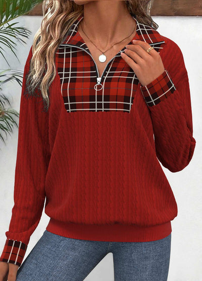 sudadera de manga larga con cuello vuelto,