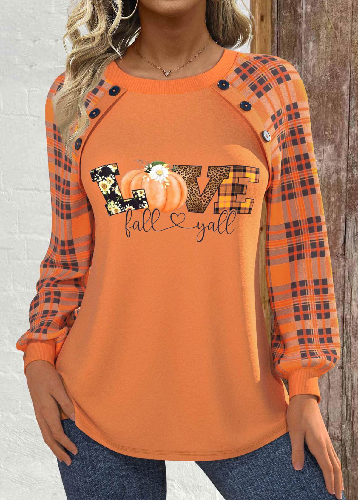Sudadera Naranja Halloween Mujer