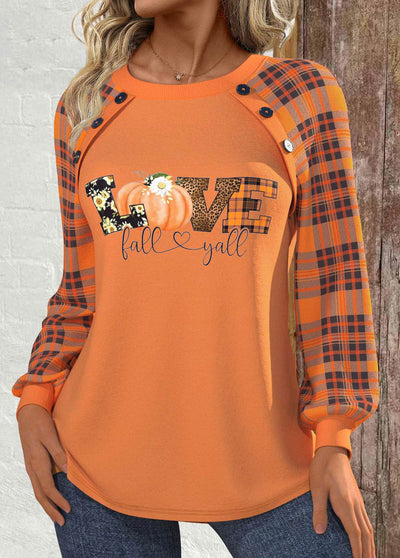 Sudadera Naranja Halloween Mujer