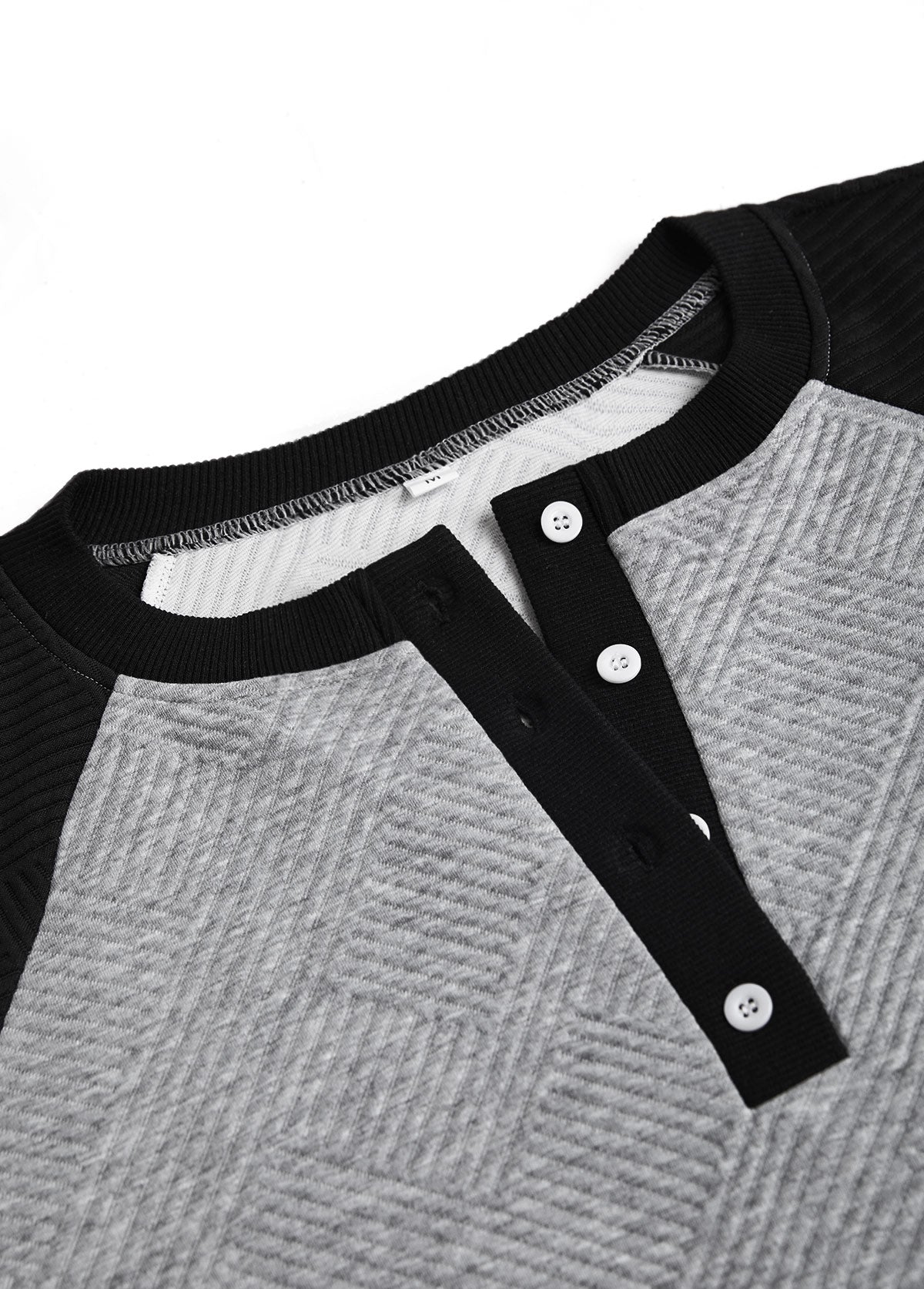 Sudadera Gris Claro con Botones