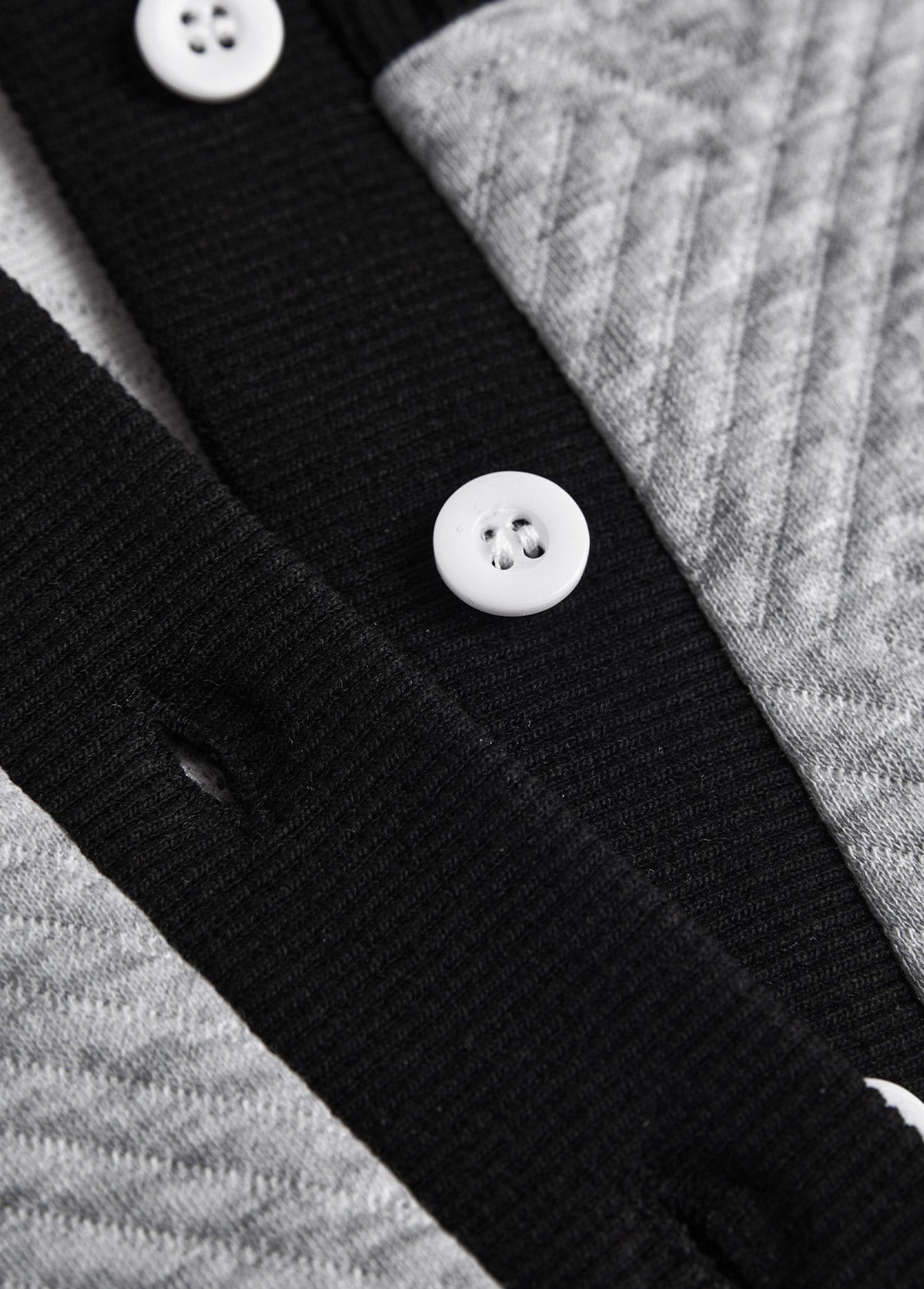 Sudadera Gris Claro con Botones