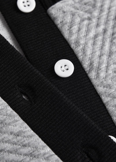 Sudadera Gris Claro con Botones