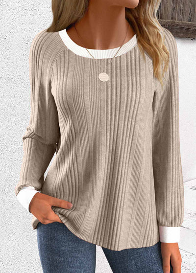 Sudadera de manga larga y cuello redondo