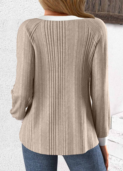 Sudadera de manga larga y cuello redondo