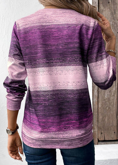 Sudadera de manga larga con estampado tribal patchwork multicolor