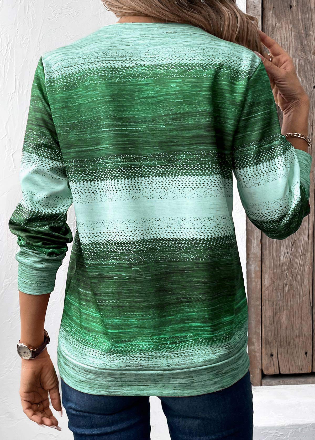 Sudadera de manga larga con estampado tribal patchwork multicolor