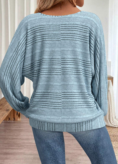 Camiseta de manga larga a rayas