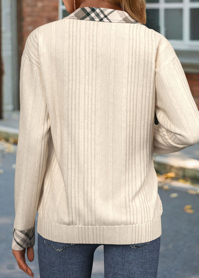 sudadera de manga larga con cuello vuelto,