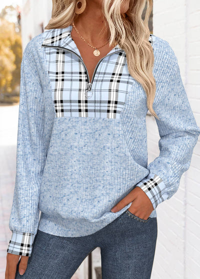 sudadera de manga larga con cuello vuelto,