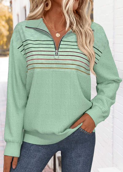 Sudadera de manga larga con estampado tribal y cremallera