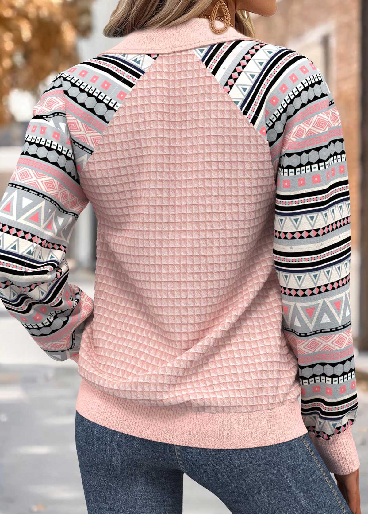 Sudadera de manga larga rosa pálido