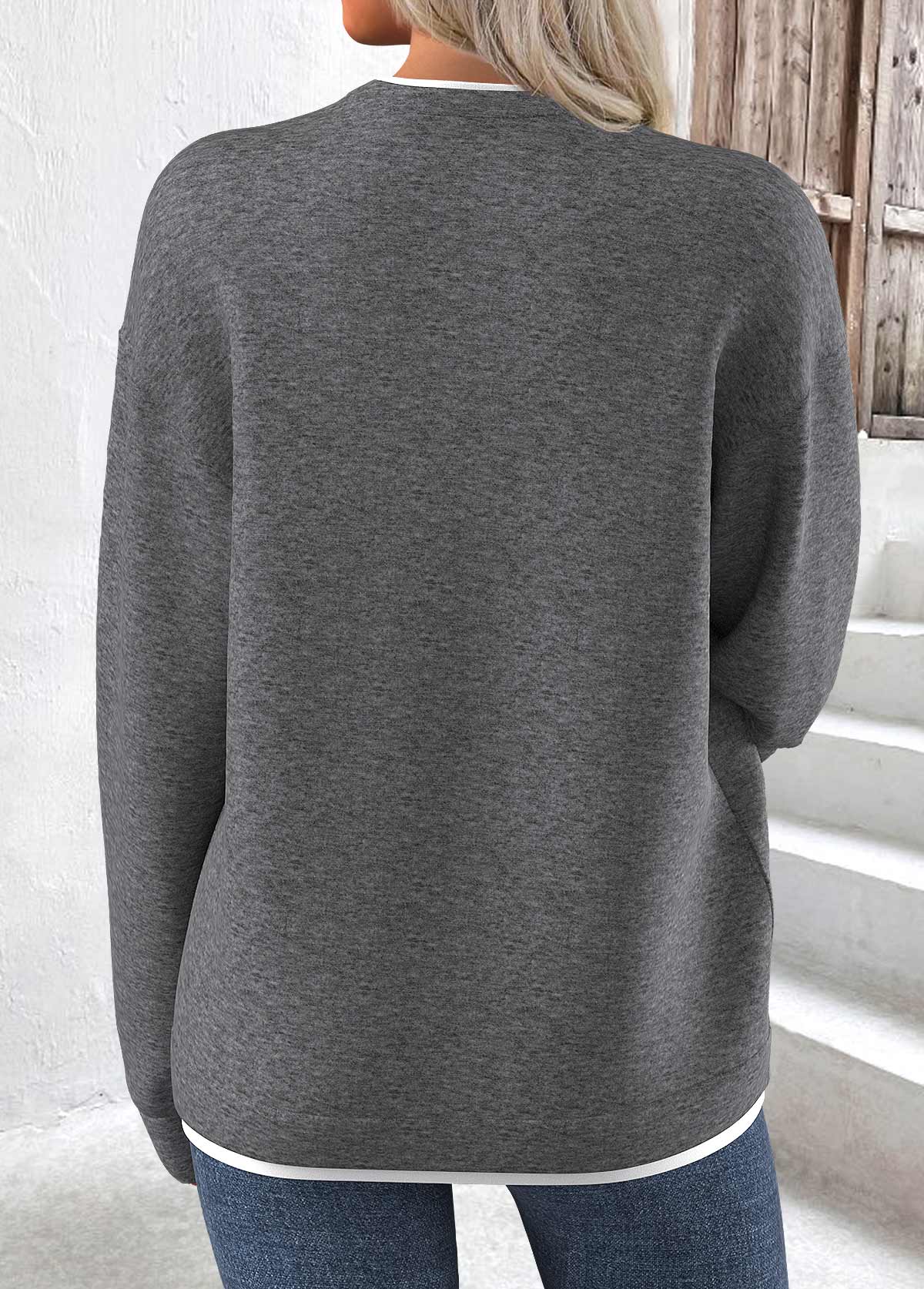 Sudadera Gris 2en1 Casual