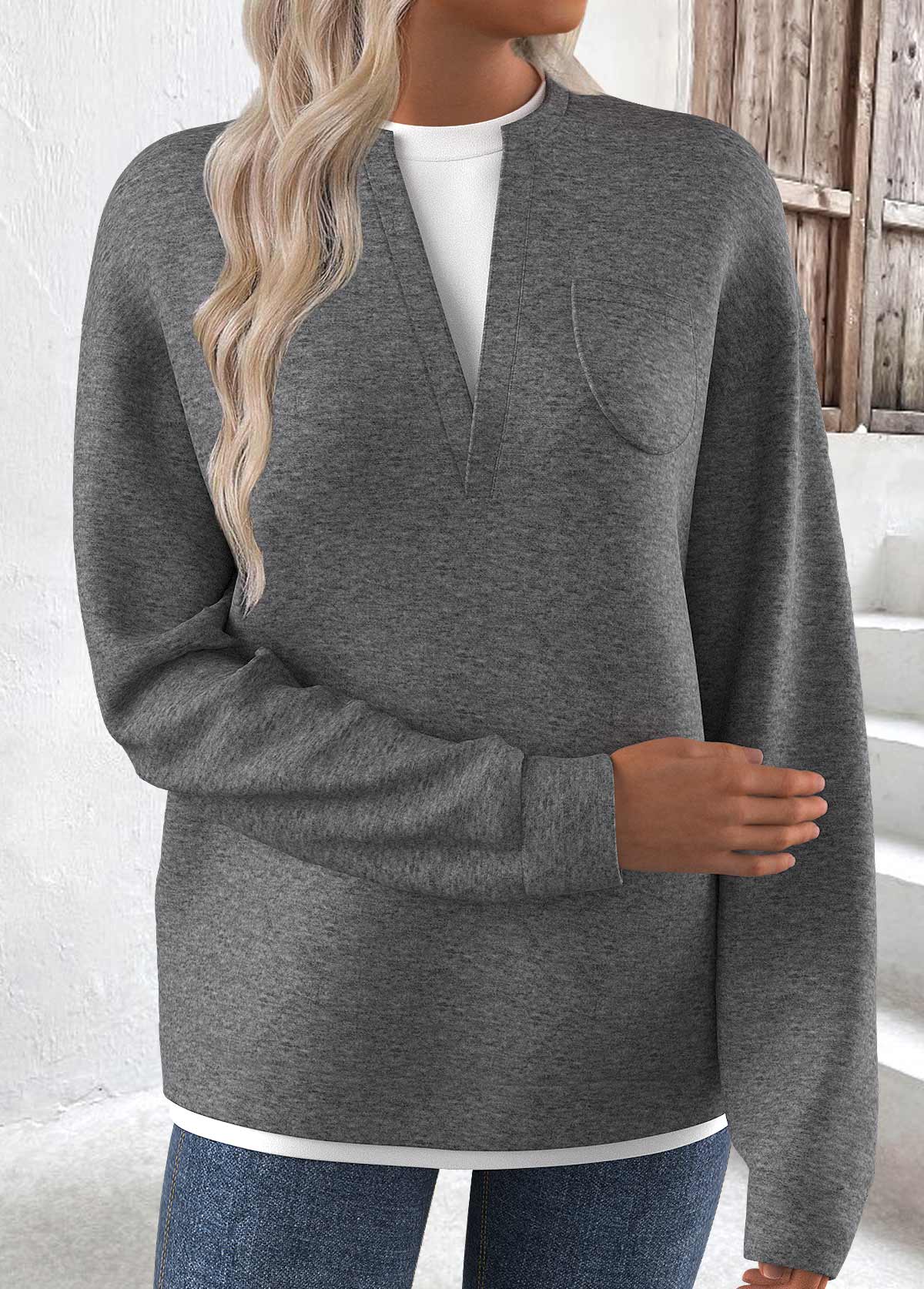 Sudadera Gris 2en1 Casual