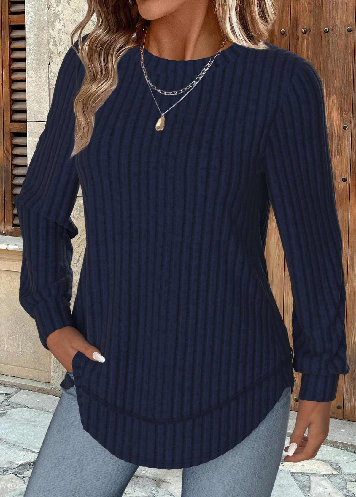 Sudadera Mujer Navy – Confort y Elegancia Diaria