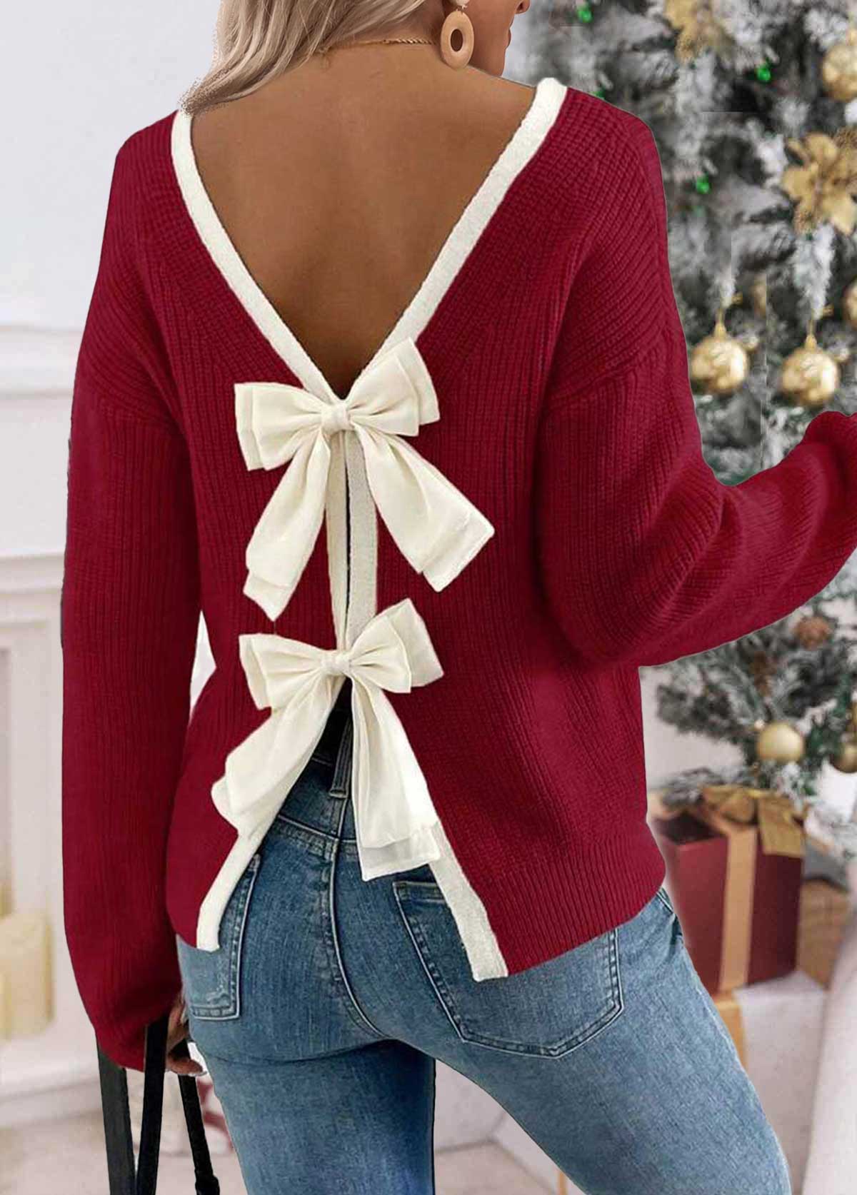 Suéter Rojo Vino Casual